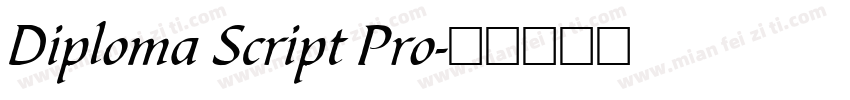 Diploma Script Pro字体转换